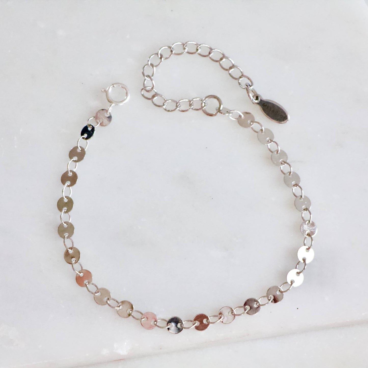 Coin Chain Bracelet - Silver