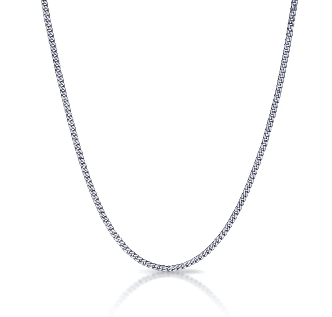 3mm Cuban Link Chain - Stainless Steel